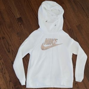 Nike White Hooded With Pockets Logo Sweatshirt. - image 1